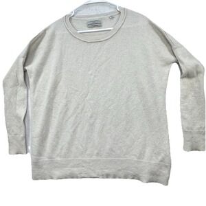 All Saints 100% Cashmere Cream Pullover Sweater Women's Size Small Neutral
